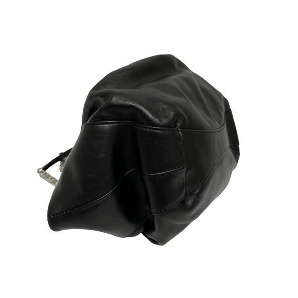 GIVENCHY Black Leather Silver Lock Accent Chain Strap Kenny Shoulder Bag - Picture 9 of 16